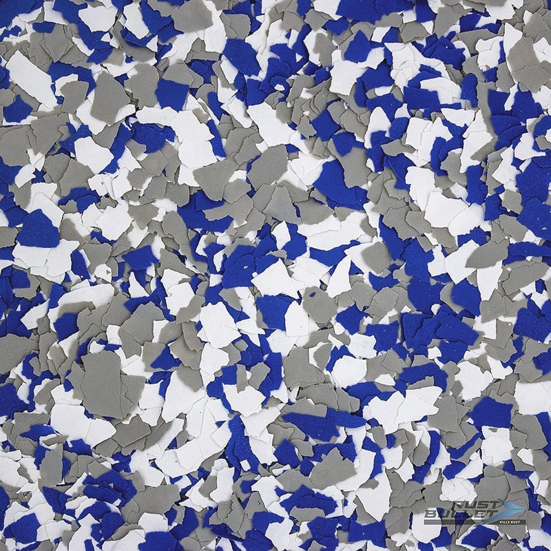 RUST BULLET Decorative Color Flakes - Midnight Blend - Customize Concrete Floors with 1 LB of Durable, UV-Resistant Vinyl Chips for Stunning, Long-Lasting Designs - Image 1